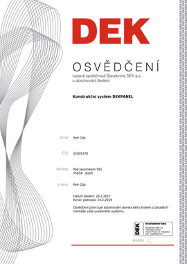 Kontrukční system dekpanel